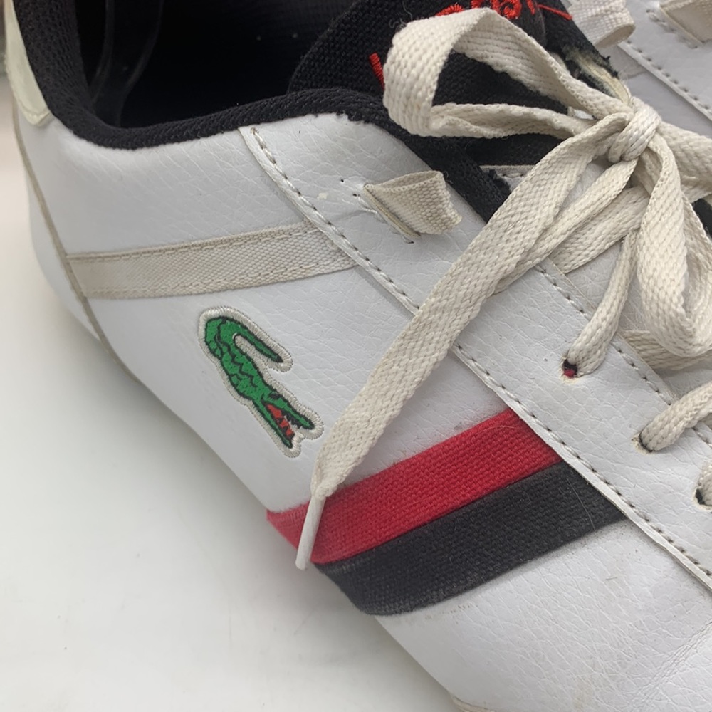 Lacoste vintage red white blue sneakers Men's size 10.5 MS4287C - Picture 2 of 13
